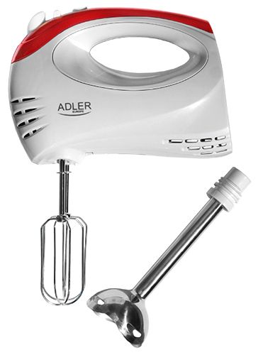 Mikserid ja blenderid Adler  Mixer AD 4212 Hand Mixer, 300 W, Number of speeds 5, Turbo mode, White