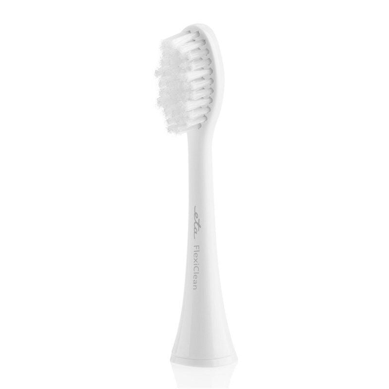Зубная щётка ETA  Toothbrush replacement FlexiClean 070790100 Heads, For adults, Number of brush heads included 2, White