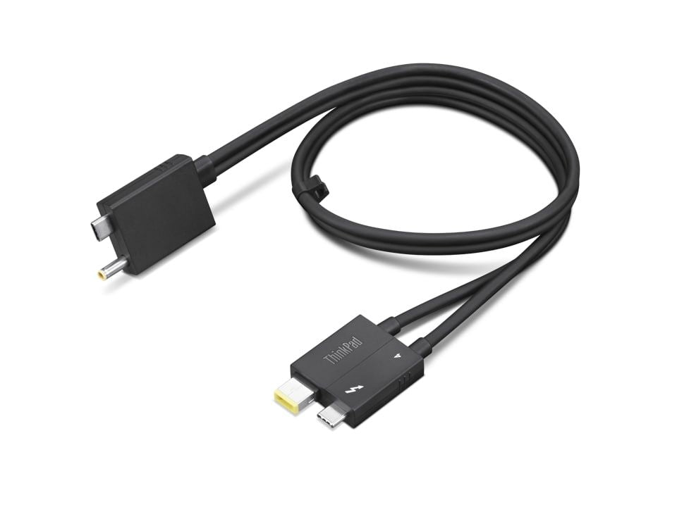 Kaabel Lenovo  ThinkPad Thunderbolt 4 WorkStation Dock Split Cable 4X91K16970 Black, 0.7 m