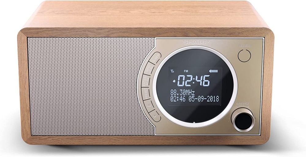 Interaktiivne lahendus Sharp  DR-450(BR) Digital Radio, FM/DAB/DAB+, Bluetooth 4.2, Alarm function, Brown