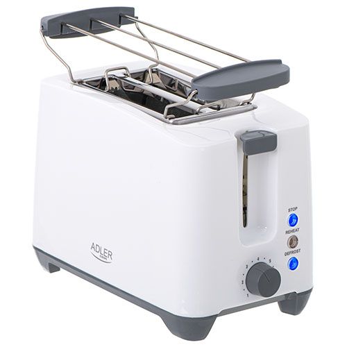 Röster Adler  Toaster AD 3216 Power 750 W, Number of slots 2, Housing material Plastic, White