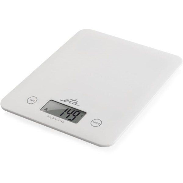 Кухонные весы ETA  Kitchen scales Lori 277790000 Maximum weight (capacity) 5 kg, Graduation 1 g, Display type LCD, White