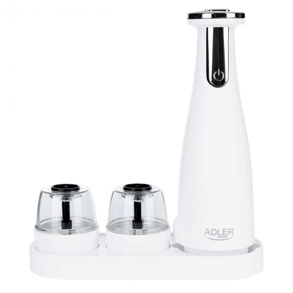 Другая малая бытовая техника Adler  Electric Salt and pepper grinder AD 4449w 7 W, Housing material ABS plastic, Lithium, Matte White