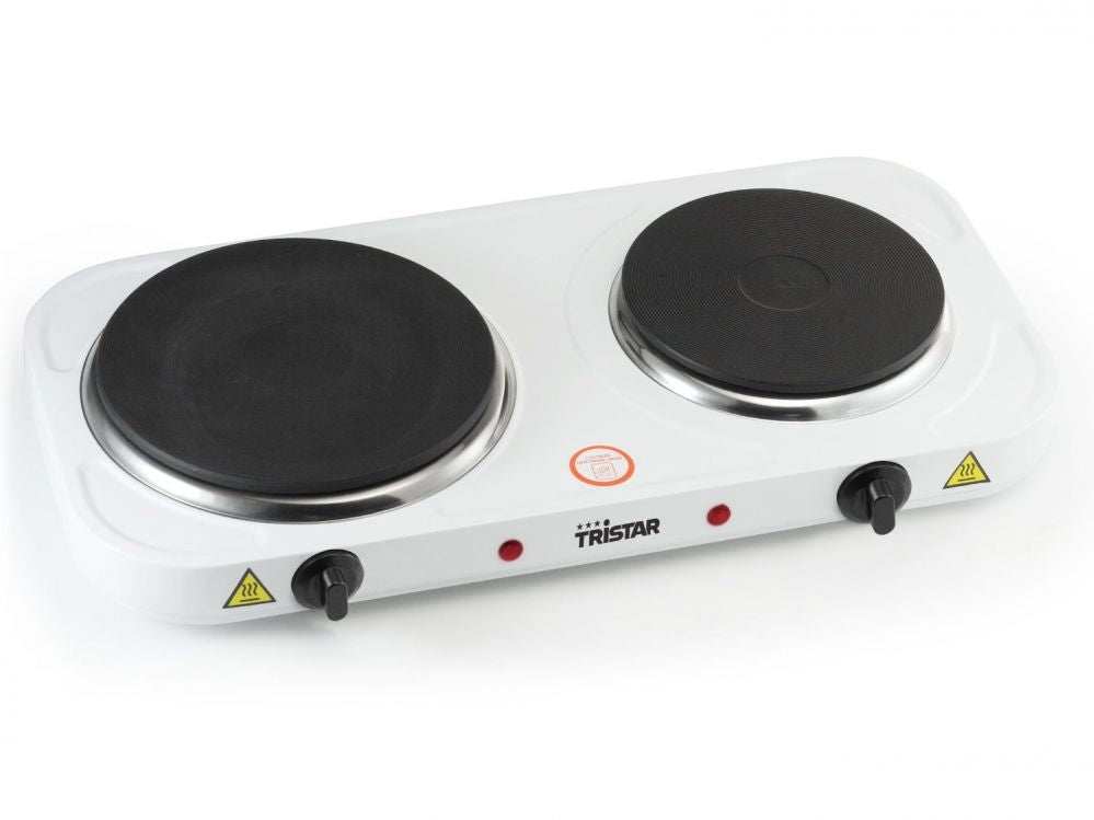 Electric oven Tristar  Free standing table hob KP-6245 Number of burners/cooking zones 2, Rotary, White, Hot plate, Electric