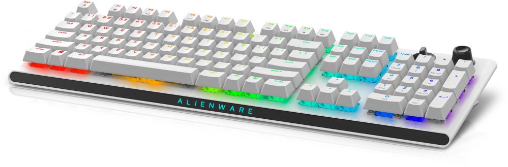 Arvuti klaviatuur Dell  Alienware Tri-Mode AW920K Wireless Gaming Keyboard, RGB LED light, US, Wireless, Lunar Light, Bluetooth, Numeric keypad, CHERRY MX Red