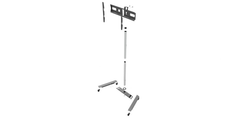 Кронштейн для телевизора EDBAK  Flat Screen Trolley for One Screen Floor stand, TR5E, 42-65 ", Trolleys & Stands, Maximum weight (capacity) 50 kg, Black
