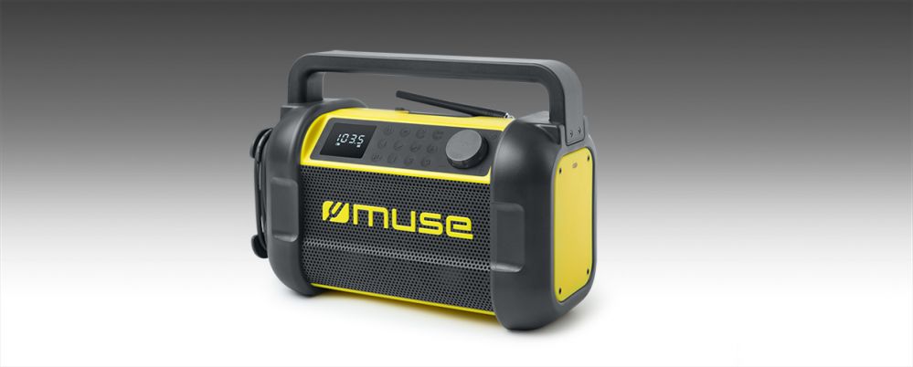 Компьютерные колонки Muse  M-928 BTY Jobsite Radio speaker, Black/Yellow