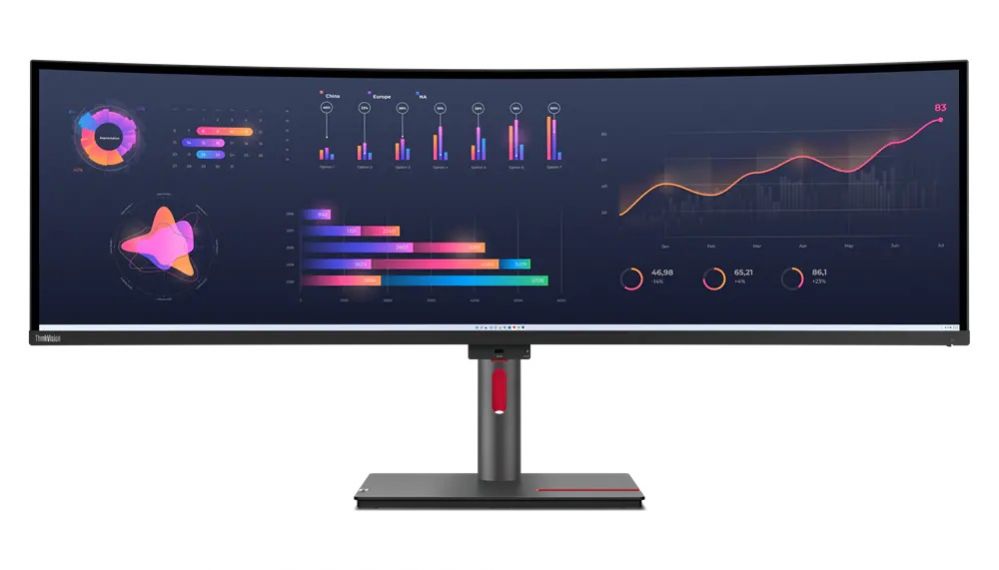 Монитор Lenovo  ThinkVision P49w-30 49 ", IPS, 5120 x 1440, 32:9, 4 ms, 350 cd/m², Black,  1x Thunderbolt 4 Out, 1x Thunderbolt 4 In, 4x USB 3.2 Gen 1, 1x USB-C 3.2 Gen 1, 1x USB-B 3.2 Gen 1, 60 Hz, HDMI ports quantity 2