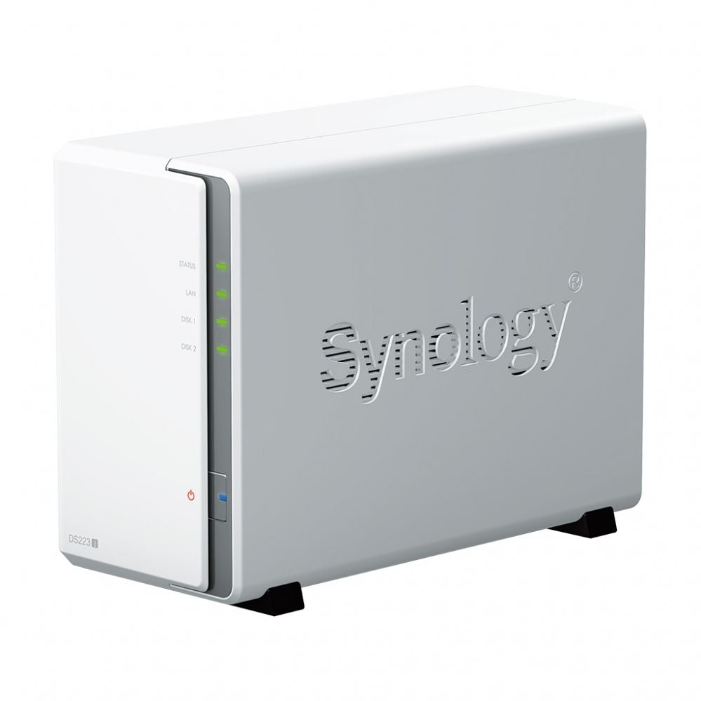 Флеш-накопитель Synology  Tower NAS DS223j up to 2 HDD/SSD, Realtek, RTD1619B, Processor frequency 1.7 GHz, 1 GB, DDR4, 1x1GbE, 2xUSB 3.2 Gen 1