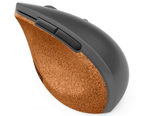 Arvutihiir Lenovo  Go Wireless Vertical Mouse Wireless optical, Storm grey with natural cork, USB-A, 1 x AA batteries (included)