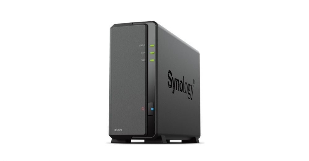 Флеш-накопитель Synology  Tower NAS DS124 up to 1 HDD/SSD, Realtek, RTD1619B, Processor frequency 1.7 GHz, 1 GB, DDR4, 1x1GbE, 2xUSB 2.0