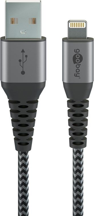 Кабель Goobay  Lightning to USB-A Textile Cable with Metal Plugs