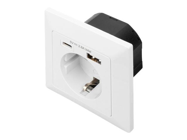 Server – muud tarvikud Digitus  Safety Plug for Flush Mounting with 1 x USB Type-C, 1 x USB A