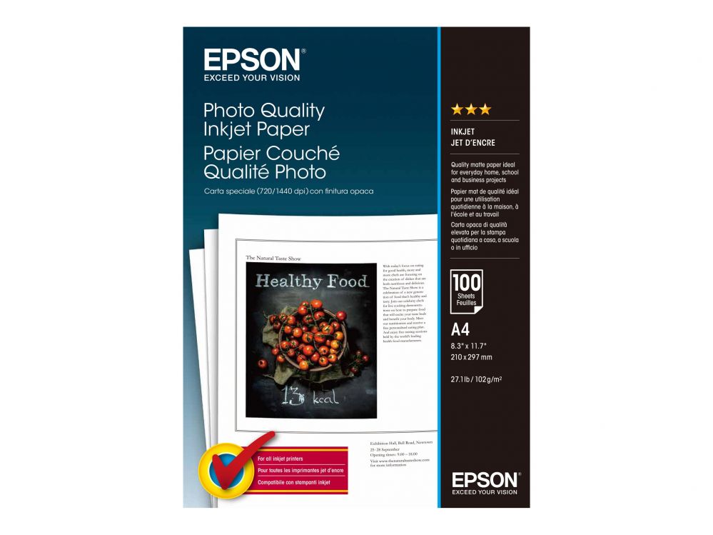 Офисные принадлежности EPSON  Photo Quality Inkjet Paper - A4 - 100 sheets