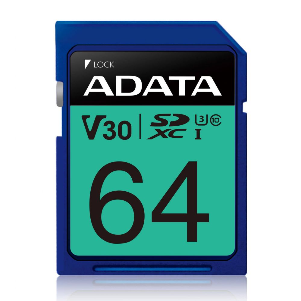 Карты памяти ADATA  Premier Pro UHS-I SDXC 64 GB Flash memory class 10