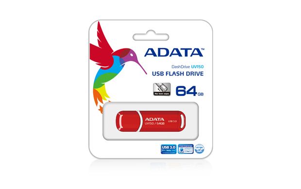 Flash drive ADATA  UV150 64 GB USB 3.0 Red