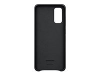 Back panel cover Samsung - Galaxy S20 Leather Cover Black