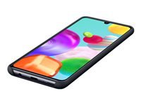 Back panel cover Samsung Galaxy A41 Silicone Cover case Black