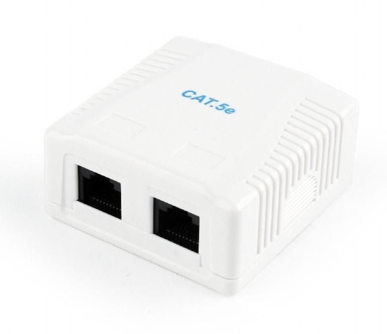 Коммутатор Gembird  CABLE ACC MOUNT BOX 2XCAT5E/NCAC-2U5E-01