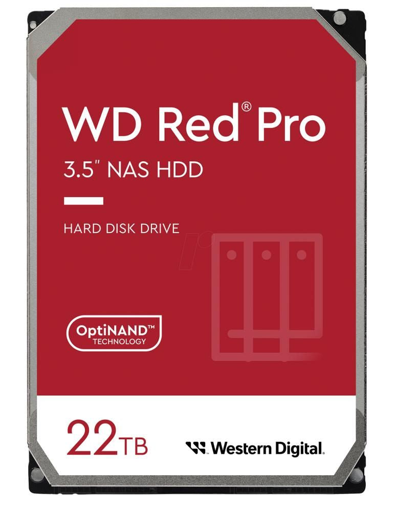 Kõvaketas HDD Western Digital  HDD||Red Pro|22TB|SATA|512 MB|7200 rpm|3,5"|WD221KFGX