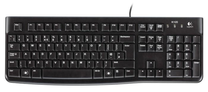 Компьютерная клавиатура Logitech  KEYBOARD K120 USB US/920-002479