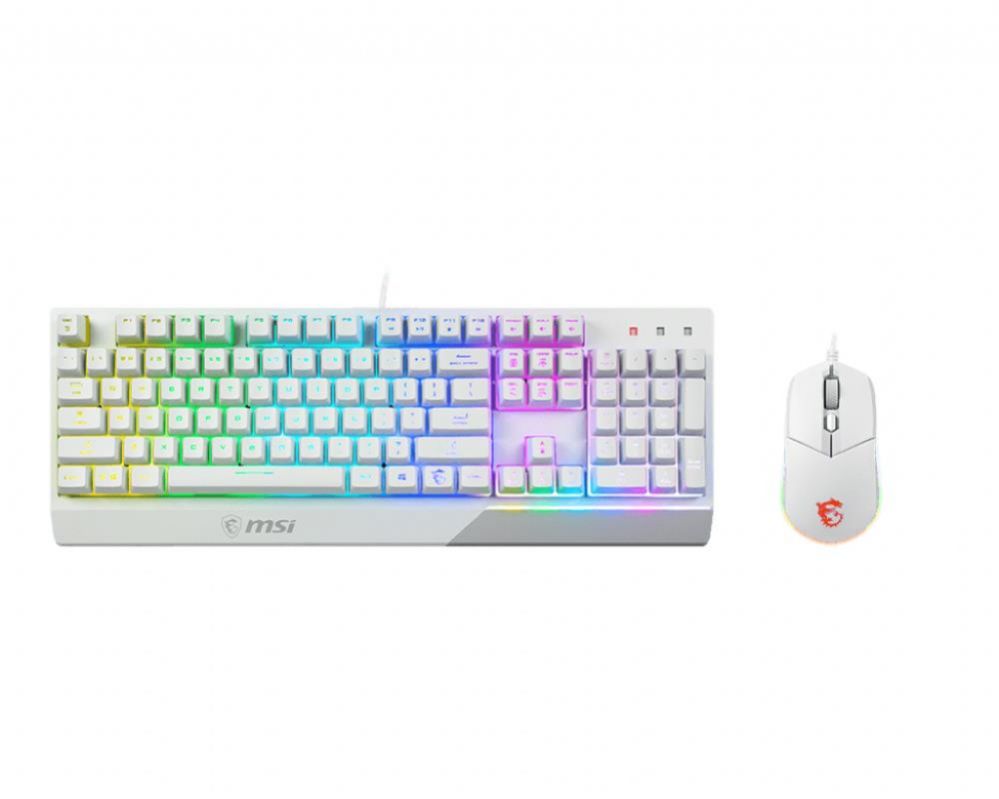 Computer keyboard MSI  KEYBOARD +MOUSE/VIGOR GK30 COMBO WHITE US