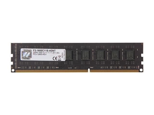 RAM DDR4 G.Skill  MEMORY DIMM 4GB PC12800 DDR3/F3-1600C11S-4GNT