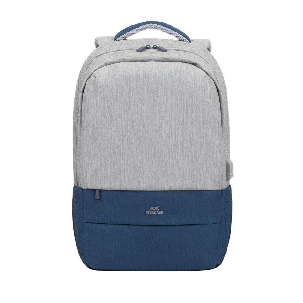 Sülearvuti kott RIVACASE  NB BACKPACK ANTI-THEFT 17.3"/7567 GREY/DARK BLUE