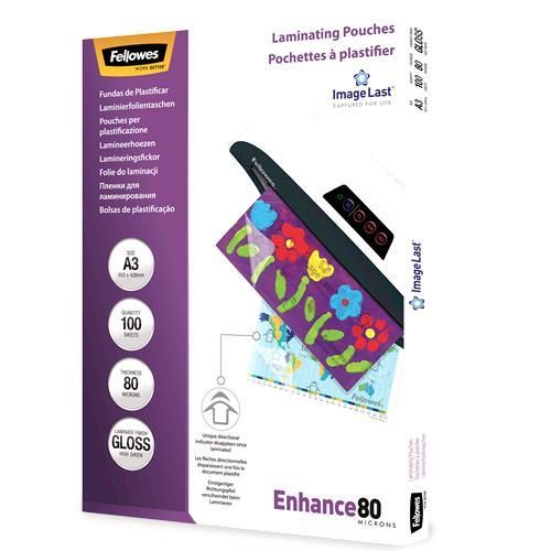 Kontoritarbed Fellowes  LAMINATOR POUCH IMAGELAST/A3 80 100PCS 5306207