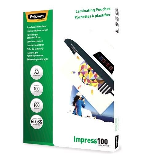 Office supplies Fellowes  LAMINATOR POUCH GLOSSY/A3 100 100PCS 5351205