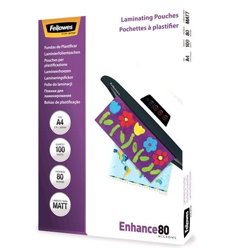 Офисные принадлежности Fellowes  LAMINATOR POUCH MATT/A4 80 100PCS 5452103