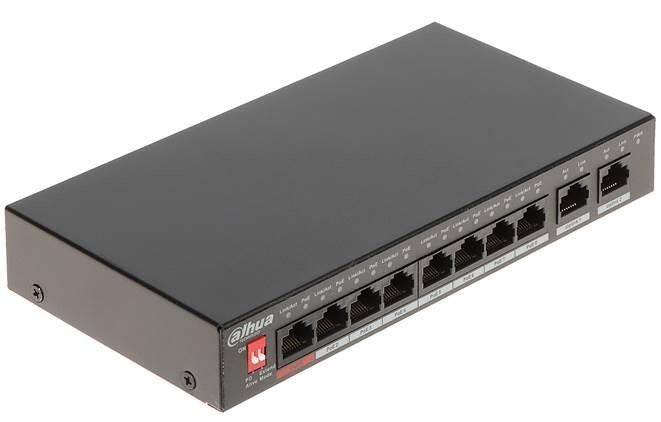 Võrgulülitid DAHUA  Switch||PFS3010-8ET-96-V2|Desktop/pedestal|PoE ports 8|96 Watts|DH-PFS3010-8ET-96-V2