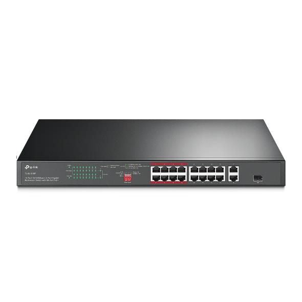 Коммутатор TP-Link  Switch||TL-SL1218P|Desktop/pedestal|16x10Base-T / 100Base-TX|PoE+ ports 16|TL-SL1218P