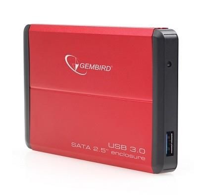 Жесткий диск HDD Gembird  HDD CASE EXT. USB3 2.5"/RED EE2-U3S-2-R