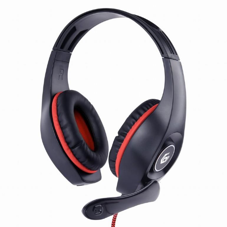 Kõrvaklapid Gembird  HEADSET GAMING/RED/BLACK GHS-05-R