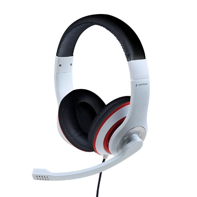 Kõrvaklapid Gembird  HEADSET STEREO WHITE/MHS-03-WTRDBK
