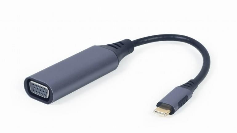 Модули и трансиверы Gembird  I/O ADAPTER USB-C TO VGA/GREY A-USB3C-VGA-01