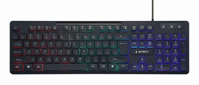 Компьютерная клавиатура Gembird  KEYBOARD MULTIMEDIA USB ENG/BLACK KB-UML-02