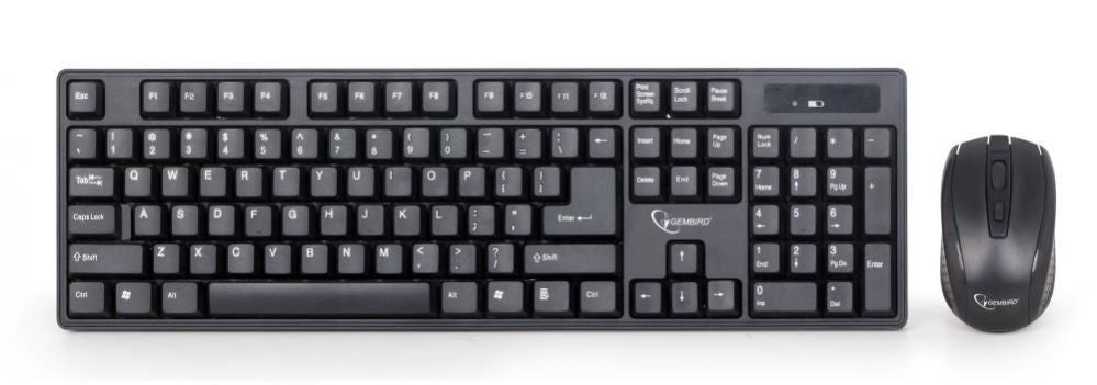 Компьютерная клавиатура Gembird  KEYBOARD +MOUSE WRL ENG/DESKTOP KBS-W-01