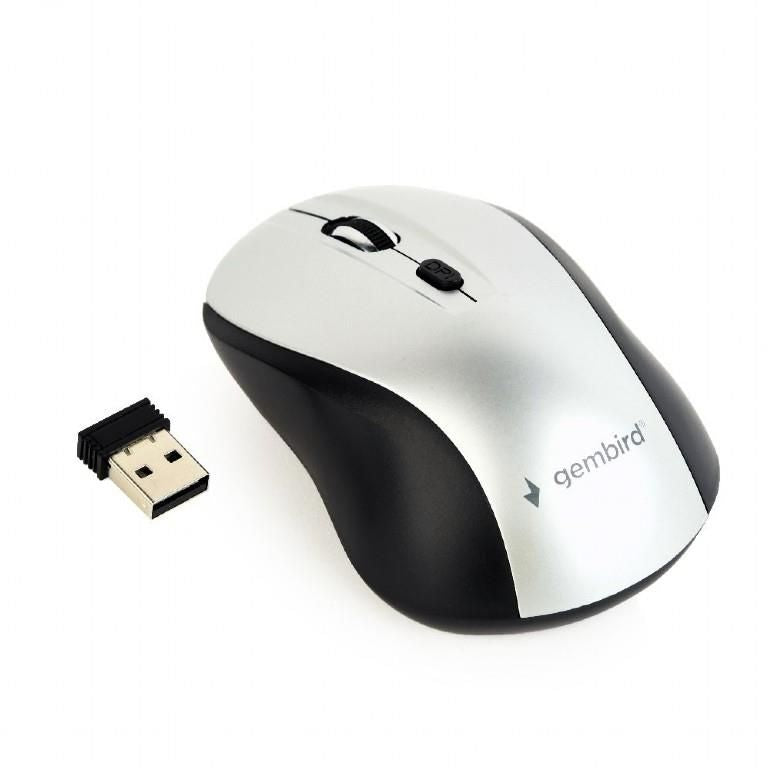 Computer mouse Gembird  MOUSE USB OPTICAL WRL BLACK/SILVER MUSW-4B-02-BS