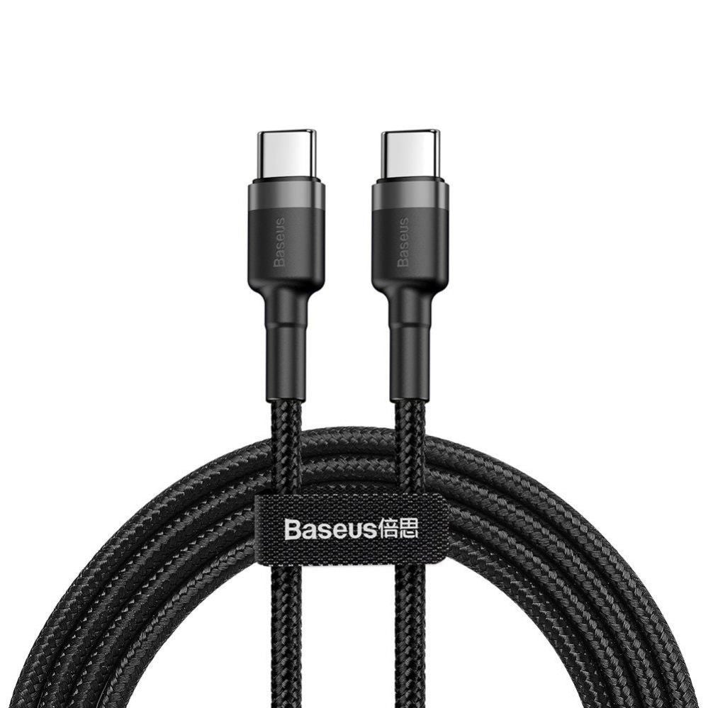 Kaabel Baseus  CABLE USB-C TO USB-C 2M/GRAY/BLACK CATKLF-HG1