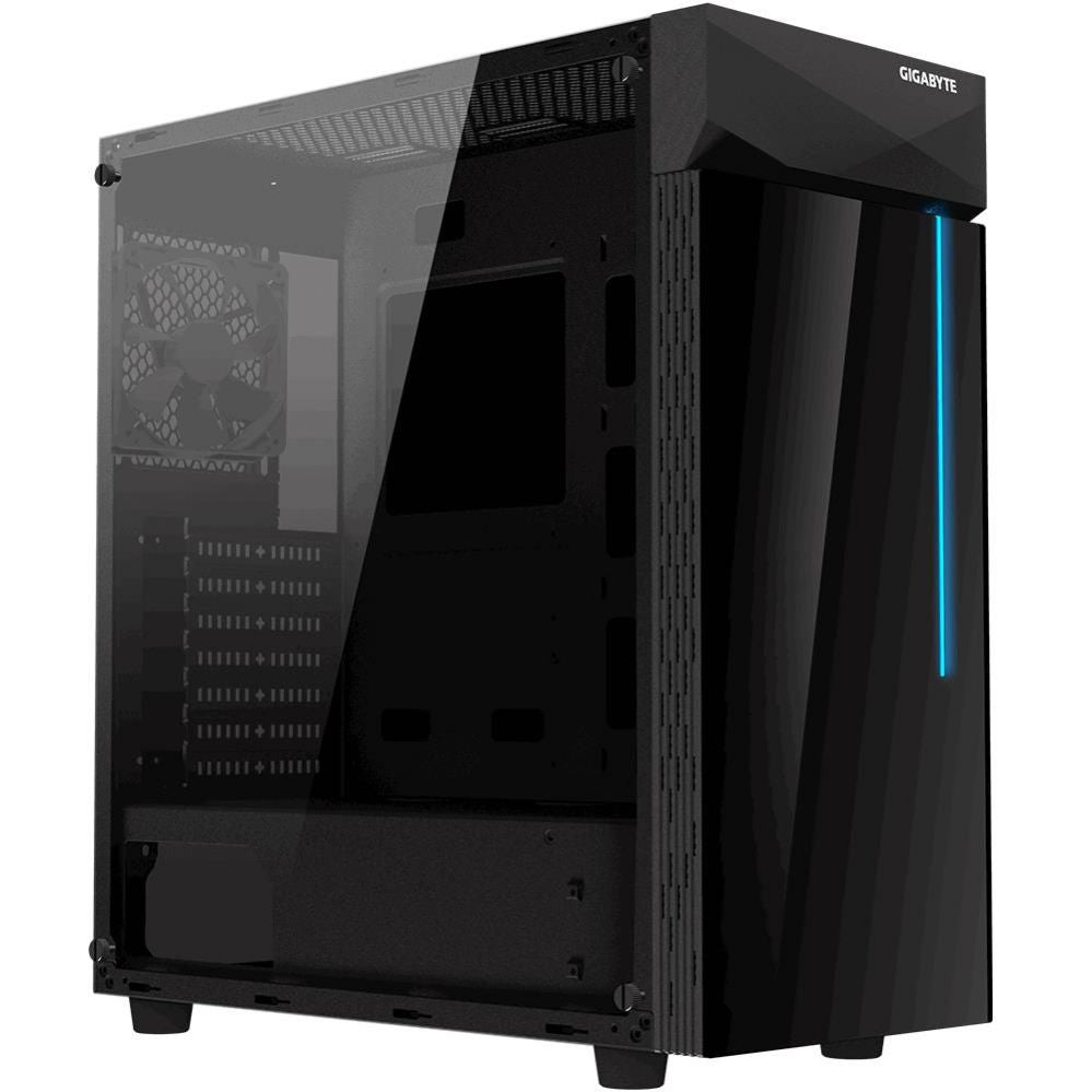 Computer case Gigabyte Case||C200 GLASS|MidiTower|Not included|ATX|MicroATX|MiniITX|Color Black|GB-C200G