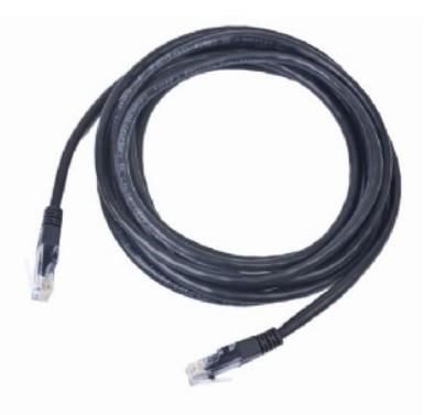 Võrgulülitid Gembird  PATCH CABLE CAT5E UTP 5M/BLACK PP12-5M/BK