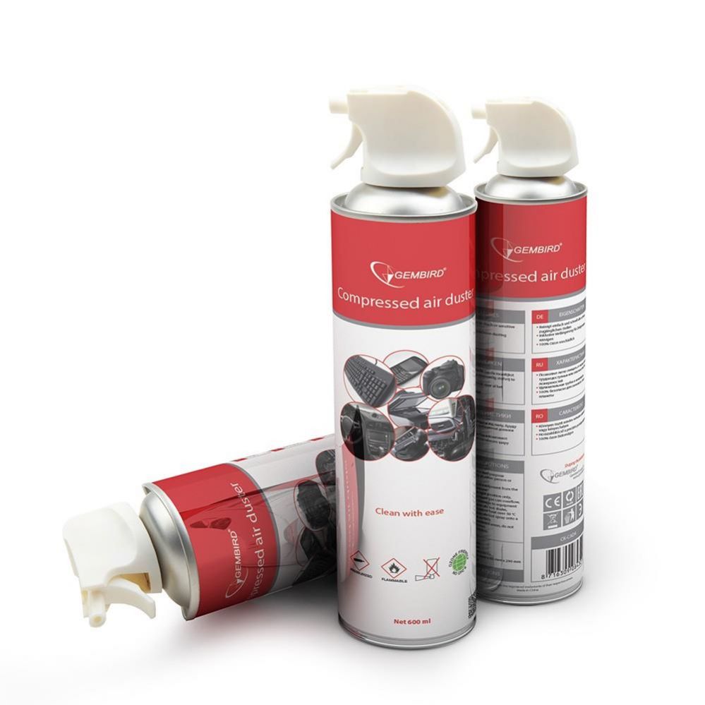 Köögi jaoks Gembird  COMPRESSED AIR DUSTER 600ML/CK-CAD-FL600-01