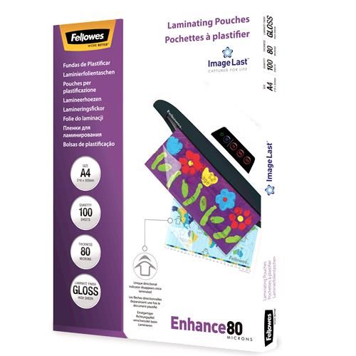 Офисные принадлежности Fellowes  LAMINATOR POUCH IMAGELAST/A4 80 100PCS 5306114