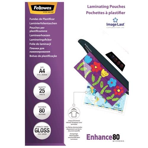 Kontoritarbed Fellowes  LAMINATOR POUCH IMAGELAST/A4 80 25PCS 5396205