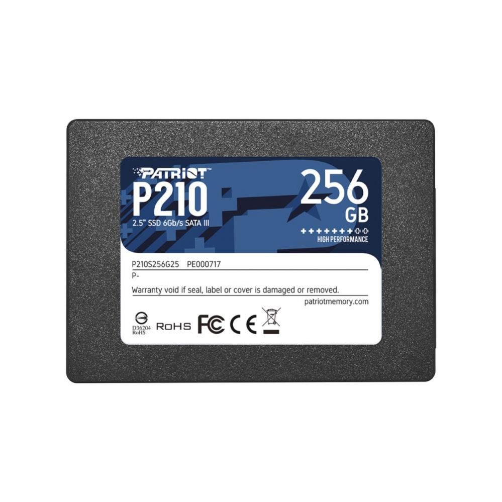 Жесткий диск SSD Patriot  SSD||P210|256GB|SATA 3.0|Write speed 400 MBytes/sec|Read speed 500 MBytes/sec|2,5"|TBW 120 TB|P210S256G25