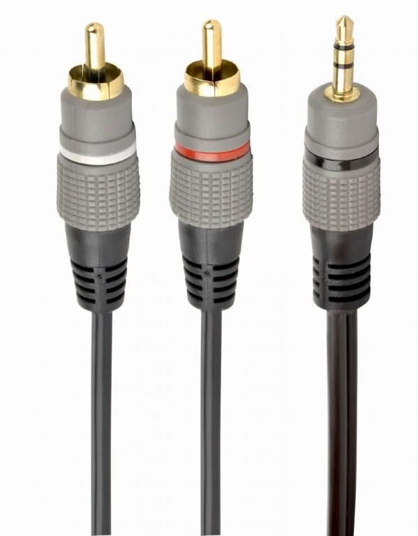 Cable Gembird  CABLE AUDIO 3.5MM TO 2RCA 2.5M/GOLD CCA-352-2.5M