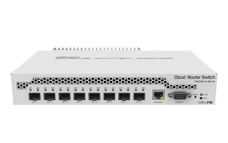 Võrgulülitid Mikrotik  Switch||CRS309-1G-8S+IN|1x10Base-T / 100Base-TX / 1000Base-T|8xSFP+|CRS309-1G-8S+IN
