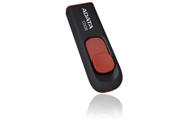 Флеш-накопитель ADATA  MEMORY DRIVE FLASH USB2 64GB/BLACK/RED AC008-64G-RKD